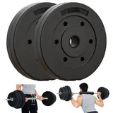 Taeku Bumper Plates, 2er Set Gewichtsscheiben 30 mm für Krafttraining Gewichtheben, Kunststoff Hantelscheiben für Home Gym Fitnessstudio (2 x 5lbs)