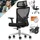 Kesser KESSER® Bürostuhl mit verstellbaren Armlehnen Drehstuhl mit Lendenwirbelstütze Rückenschonend Schreibtischstuhl ergonomisch mit Kopfstütze Office Chair Wippfunktion bis 125° mit 5x Gummirollen