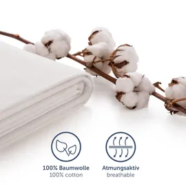 Blumtal Premium Molton Matratzenschoner atmungsaktiv 140 x 200 cm weiß