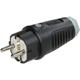 PCE Gummi-schutzkontaktstecker Taurus2, schwarz/grau
