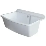 Zelvo Sanundo - zelvo maximus Ausgussbecken heller Granit 61 x 44 x 23,5cm Waschbecken Waschtrog Spülbecken m. Ablau