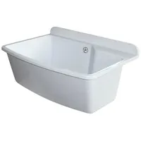 Zelvo Sanundo - zelvo maximus Ausgussbecken heller Granit 61 x 44 x 23,5cm Waschbecken Waschtrog Spülbecken m. Ablau