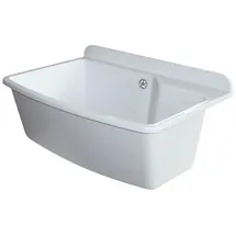 Zelvo Sanundo - zelvo maximus Ausgussbecken heller Granit 61 x 44 x 23,5cm Waschbecken Waschtrog Spülbecken m. Ablau