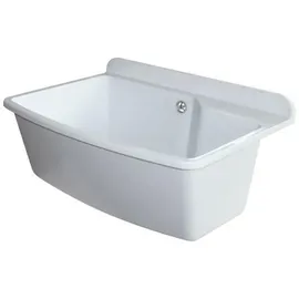 Zelvo Sanundo - zelvo maximus Ausgussbecken heller Granit 61 x 44 x 23,5cm Waschbecken Waschtrog Spülbecken m. Ablau