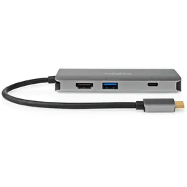 Nedis USB Multi-Port-Adapter USB 3.2 Gen 1 USB-CTM Stecker, HDMITM Ausgang, Micro SD, RJ45 Buchse, SD, USB-CTM Buchse, 3x USB-A Buchse, 5 Gbps