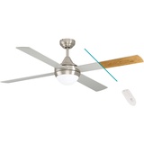 EGLO LED Varadero 122 x 39,2 cm Deckenventilator nickel/weiß weiss matt lackiert