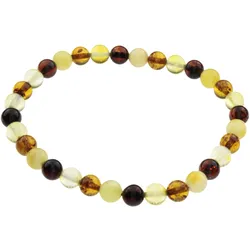 Armband OSTSEE-SCHMUCK "Ostsee-Schmuck Armband Kugel 6 mm Armband Kugel 6 mm", braun, Armbänder, Damen, 19cm, Bernstein