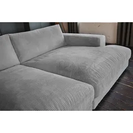 KAWOLA Big Sofa Madeline Cord grau