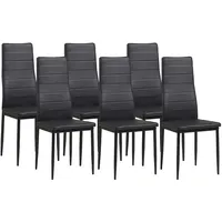 Albatros Esszimmerstuhl Milano Kunstleder schwarz 6er Set