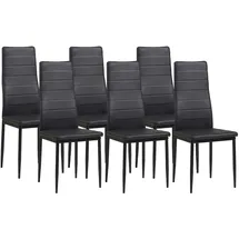 Albatros Esszimmerstuhl Milano Kunstleder schwarz 6er Set