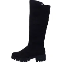 Rieker Damen Stiefel Langschaft samtige Haptik Blockabsatz 76890, Frauen Stiefel,uebergangsstiefel,uebergangsschuhe,Winterboots,Outdoorschuhe,warm,Boots,schwarz (00),37 EU / 4 UK - 37