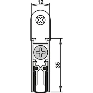 ATHMER Türdichtung Doppeldicht M-12/35 1-392 1-s.L.958mm Alu.silberf.HLT