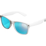 MSTRDS Likoma Mirror Unisex Sonnenbrille Für Damen und Herren mit verspiegelten Gläsern, white/blue