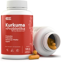 Kurkuma mit PROBIOTIKA & PREBIOTIKA | 10.300 mg Ultra-Konzentriert (über 95%) | Entzündungshemmend für Muskel-, Knochen-, Gelenk- & Verdauungswesen | 125 Tage Vorrat | Nur 1 Kapsel/Tag