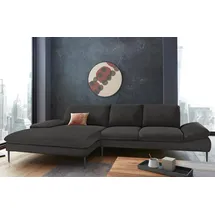 W.Schillig Eckcouch Leder 3-Sitzer Grau