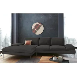 W.Schillig Eckcouch Leder 3-Sitzer Grau