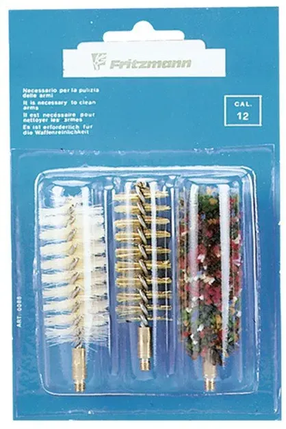 Bürstenpackung 3-teilig mit Messingbürste Kal. 12