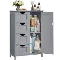VASAGLE Badezimmerschrank 4 Schubladen