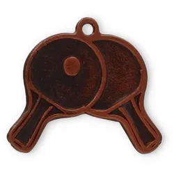 Motivmedaille Tischtennis bronzefarben