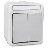 Peranova 102445 Feuchtraum-Schalterprogramm Serienschalter Pera Hellgrau, Dunkelgrau