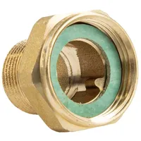 tecuro Verschraubung 1 Zoll Überwurfmutter x 3/4 Zoll Außengewinde - Messing blank Cw617n