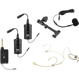 Omnitronic Set FAS TWO + 2x BP + Headset + Akustikgitarren-Mikrofon 660-690MHz