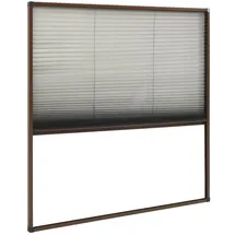 vidaXL Insektenschutz-Plissee für Fenster 120 x 120 cm Braun