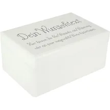 Creative Deco Weiße Personalisierte Geschenke Wunschtext Holzkiste | Dein Eigener Beliebig Text Individuelle Geschenk JGA | Geschenkkiste Geschenkbox | Für Frauen, Männer und Paar | 30 x 20 x 14 cm