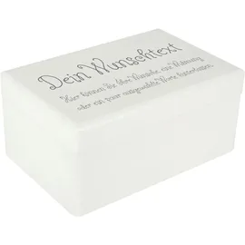 Creative Deco Weiße Personalisierte Geschenke Wunschtext Holzkiste | Dein Eigener Beliebig Text Individuelle Geschenk JGA | Geschenkkiste Geschenkbox | Für Frauen, Männer und Paar | 30 x 20 x 14 cm