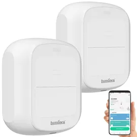 Luminea Home Control 2er-Set Smarte WLAN-Fernbedienung mit 2 Tasten, Licht & Szenen steuern