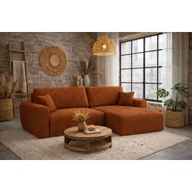 kaiser möbel Ecksofa Cordstoff 2-Sitzer Orange