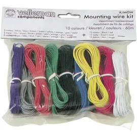 VELLEMAN Montagekabel-set - 10 Farben - 60 M - Voller Kern