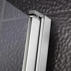 HSK Favorit Nova Eckeinstieg mit 2 Pendeltüren, Größe: 80 x 195 cm, Duschkabine: Alu-silbermatt: ESG klar