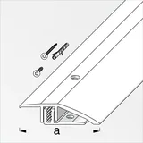 Alfer Niveauausgleichs- Träger-Profil 1 m, 45 x 7 - 15 mm silber