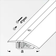 Alfer Niveauausgleichs- Träger-Profil 1 m, 45 x 7 - 15 mm silber