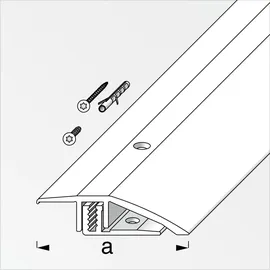 Alfer Niveauausgleichs- Träger-Profil 1 m, 45 x 7 - 15 mm silber