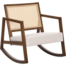 Beliani Schaukelsessel LEIDY Holz 0 x 0 x 0 cm Beige/Braun