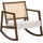 Beliani Schaukelsessel LEIDY Holz 0 x 0 x 0 cm Beige/Braun