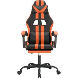 vidaXL Gaming-Stuhl mit Fußstütze Schwarz und Orange