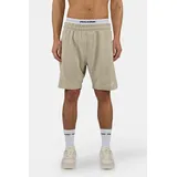 Pegador Shorts "Libco Structured Knit Shorts", Herren, Gr. S, N-Gr, khaki beige warm weiß, Web, Obermaterial: 70% Polyester, 30% Baumwolle, unifarben, regular fit ca. Mitte Oberschenkel, Hosen Shorts, Materialmix, regular fit