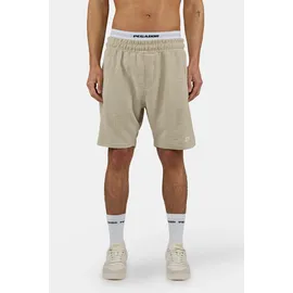 Pegador Shorts "Libco Structured Knit Shorts", Herren, Gr. S, N-Gr, khaki beige warm weiß, Web, Obermaterial: 70% Polyester, 30% Baumwolle, unifarben, regular fit ca. Mitte Oberschenkel, Hosen Shorts, Materialmix, regular fit