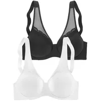 PETITE FLEUR Minimizer-BH Damen weiß+schwarz Gr.90C