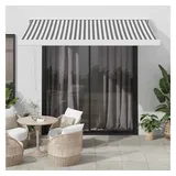 vidaXL Markise Einziehbar Anthrazit & Weiß 3,5x2,5 m Stoff & Aluminium