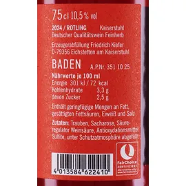 Weingut Friedrich Kiefer Kiefer Tanz auf dem Vulkan 2024 Rotweisskomposition