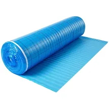 Vevor Trittschalldämmung 3 mm 18,6 m2 Rolle mit Klebeband und Dampfsperre EPE-Schaum Blau