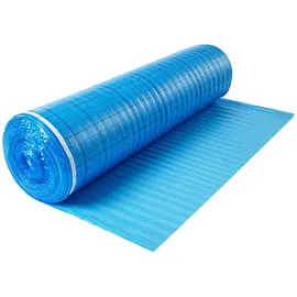 Vevor Trittschalldämmung 3 mm 18,6 m2 Rolle mit Klebeband und Dampfsperre EPE-Schaum Blau