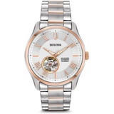 Bulova Herren Analog Automatik Uhr mit Edelstahl Armband 98A213