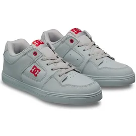 DC Shoes "Pure Elastic", Kinder, Gr. 11,5(28,5), grau (grau, dunkelrot), 55.4% Leder, 44.6% Synthetikmaterial, Schuhe Sneaker