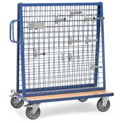 Werkstückwagen 1301 mit Drahtgitter, TPE-Reifen