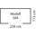 Globel Skillion S84 2,34 x 1,13 m silber metallic